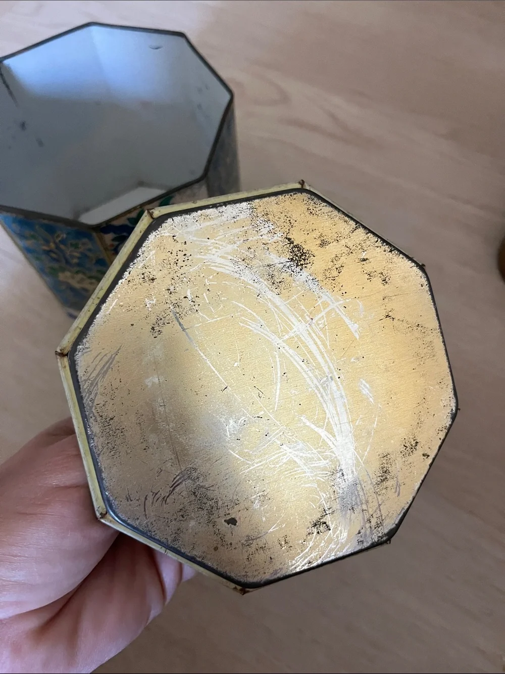 mansfield england co hexagonal enamel
